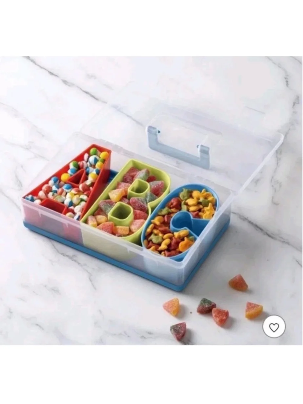 Cook With Color ABC Snack Box Food Storage Container One Size Blue Red